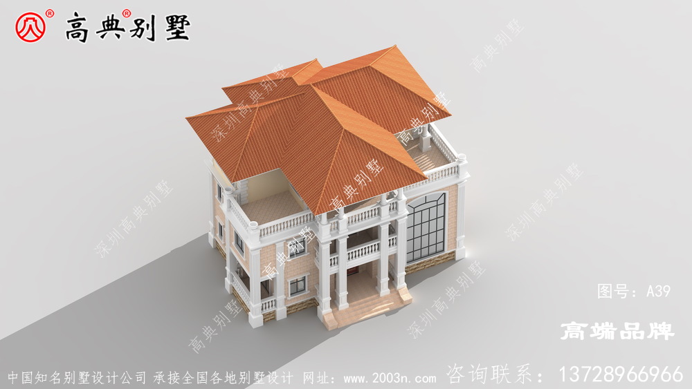三層自建別墅設計圖紙，房型經典，高大上