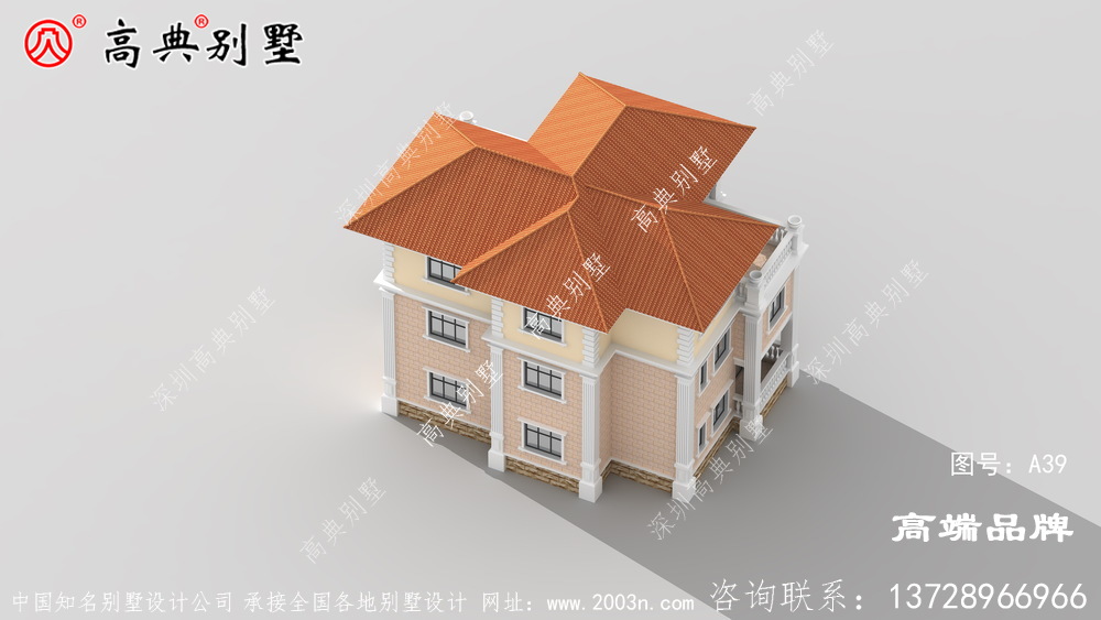 三層自建別墅設計圖紙，房型經典，高大上