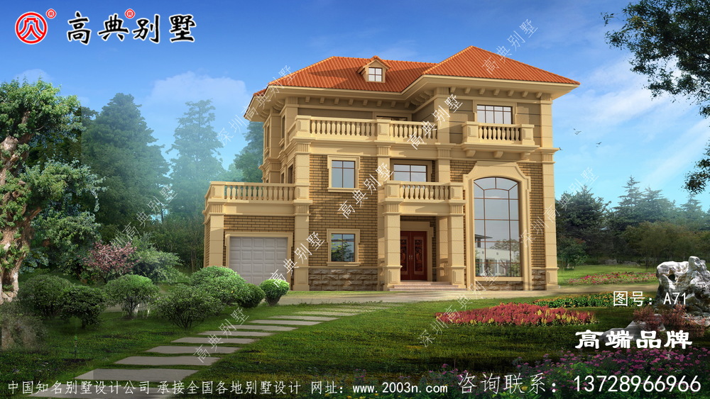 經濟實用三層現代自建別墅設計圖