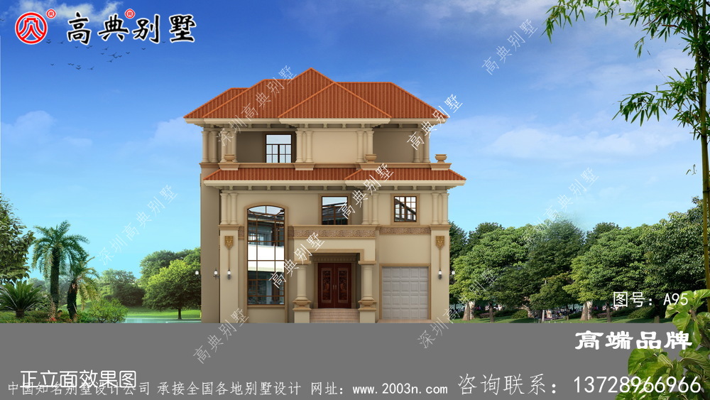 歐式三層自建住宅設計圖