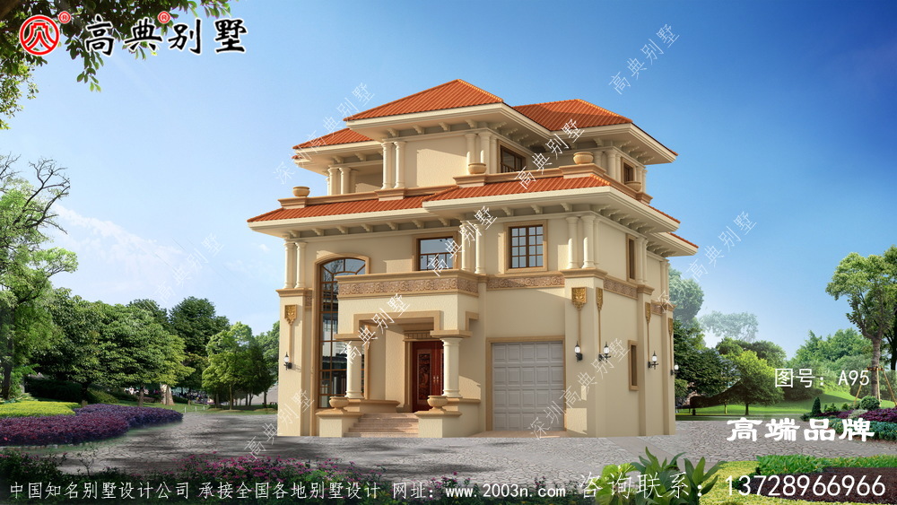 歐式三層自建住宅設計圖