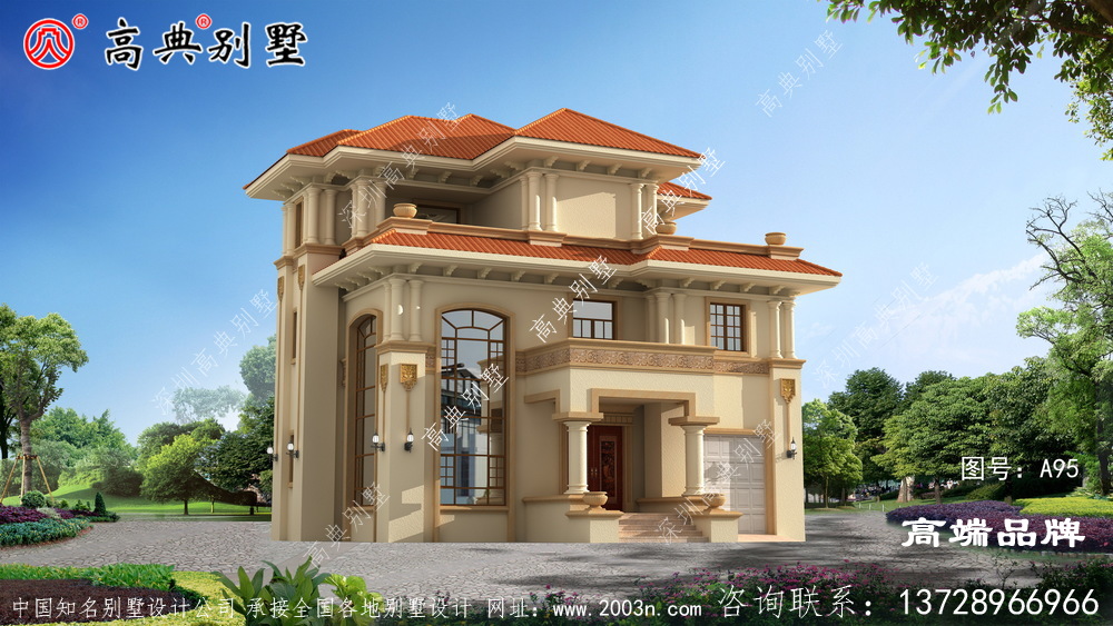歐式三層自建住宅設計圖
