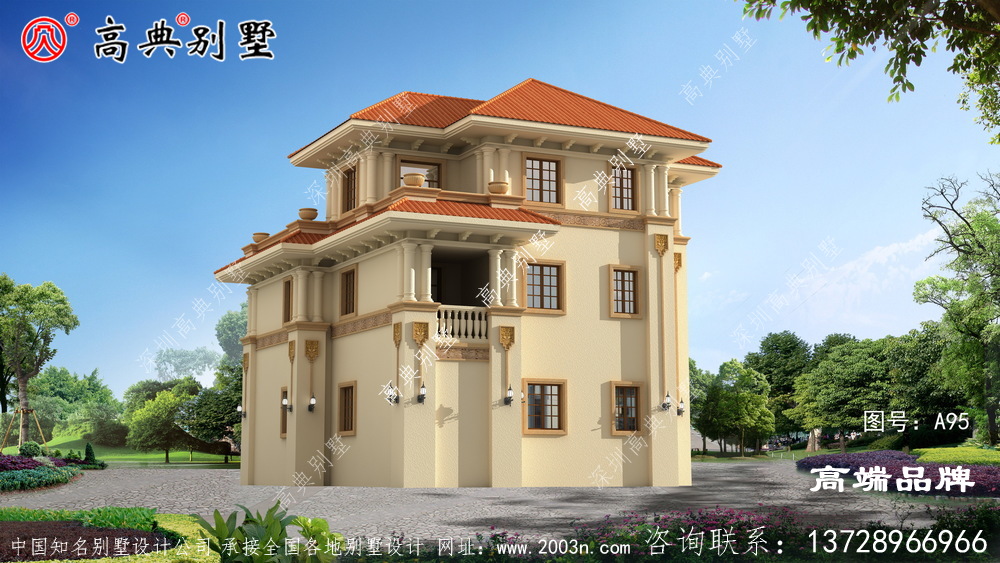 歐式三層自建住宅設計圖