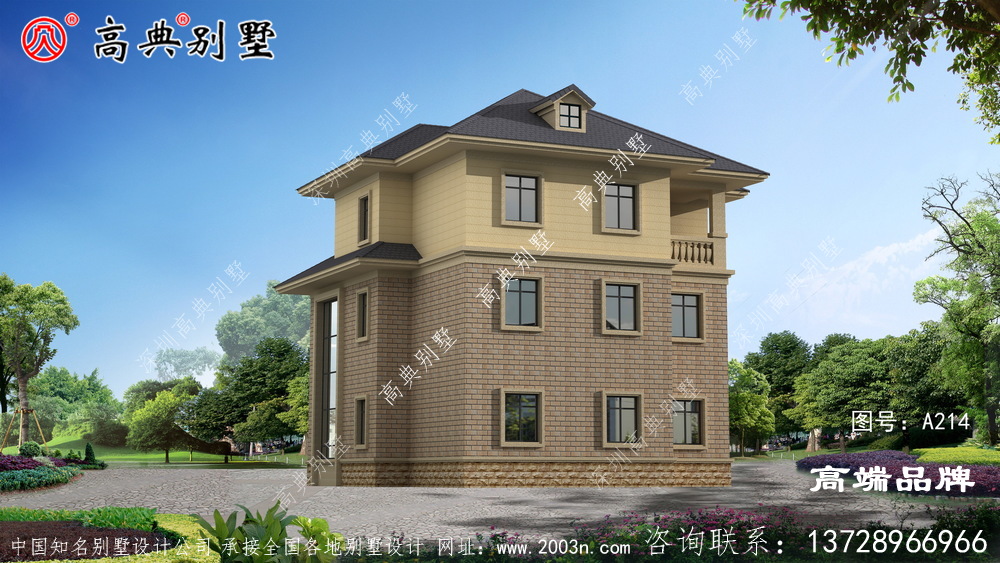 新型三層自建別墅設計