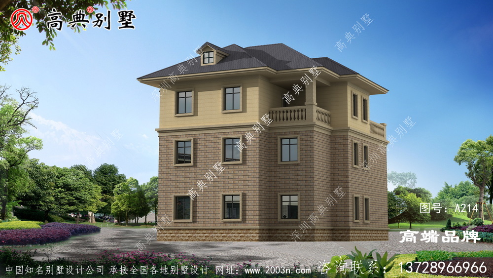 新型三層自建別墅設計