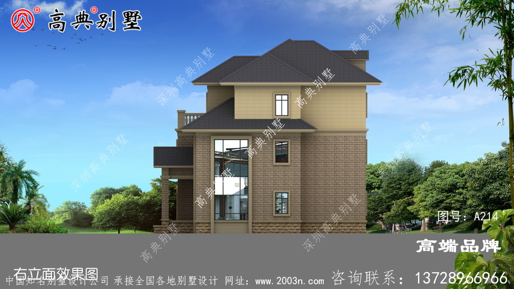 新型三層自建別墅設計
