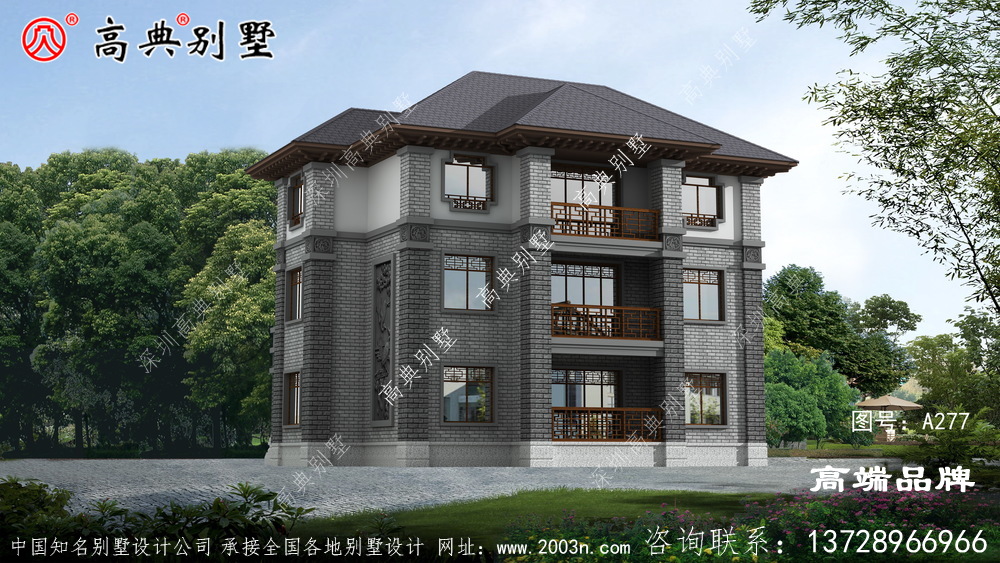 中式別墅建筑設計效果圖
