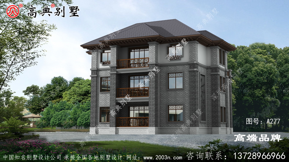 中式別墅建筑設計效果圖