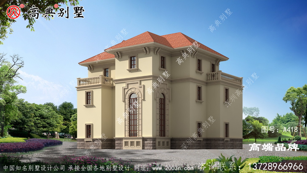 農村三層小別墅圖片