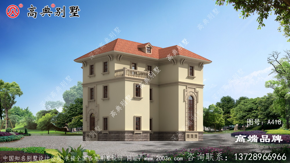 農村三層小別墅圖片