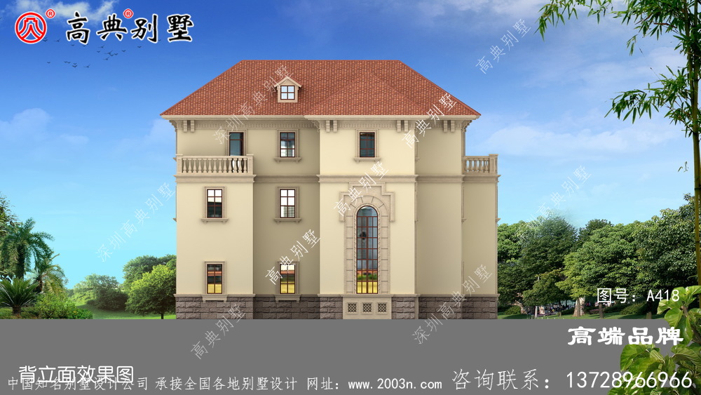 農村三層小別墅圖片