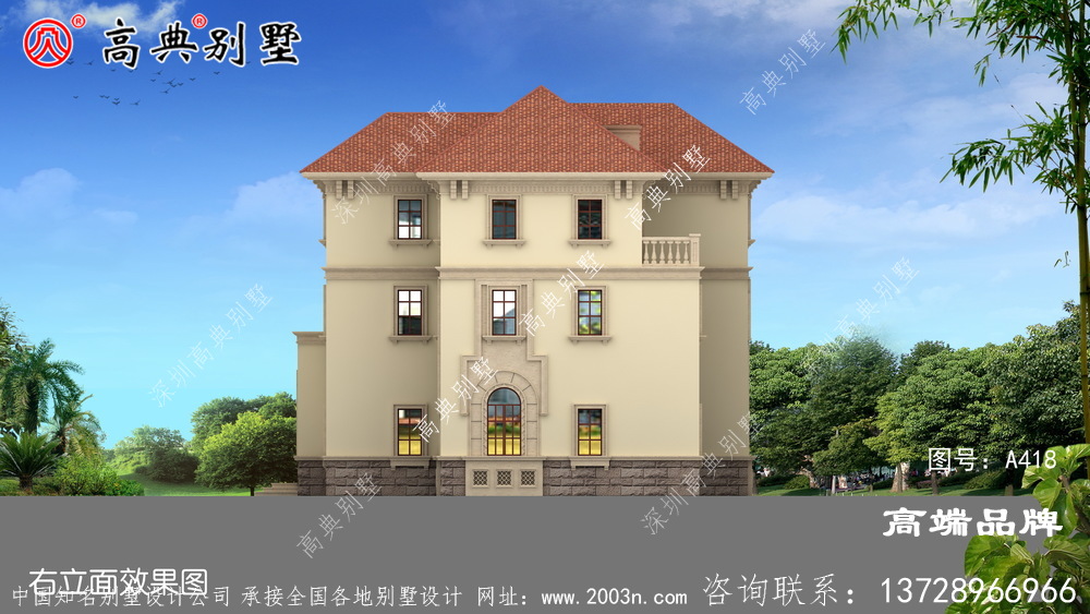 農村三層小別墅圖片
