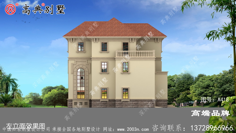 農村三層小別墅圖片