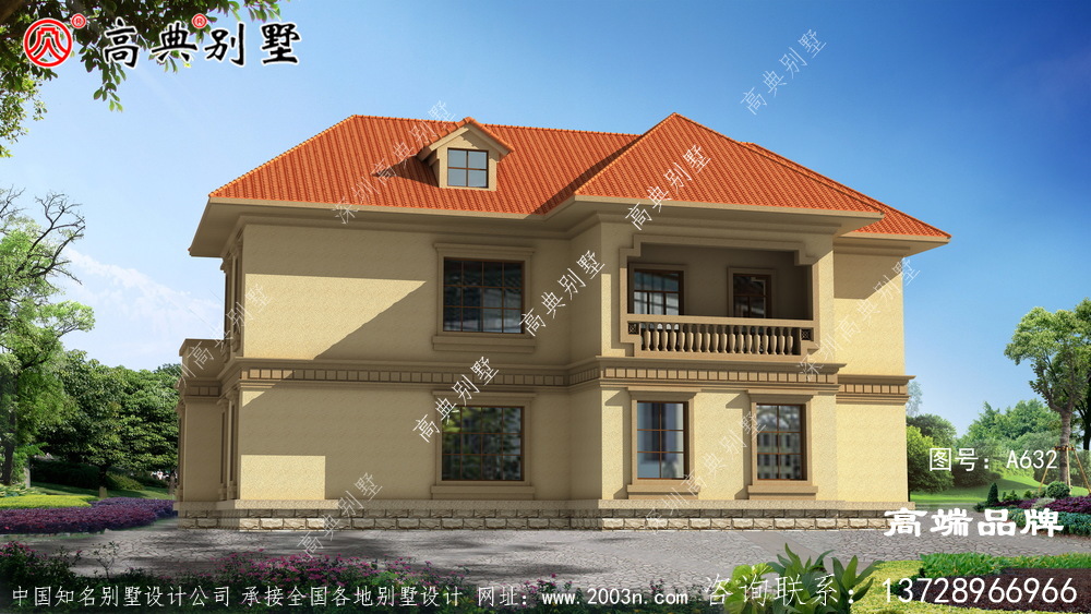 漂亮兩層別墅設計圖