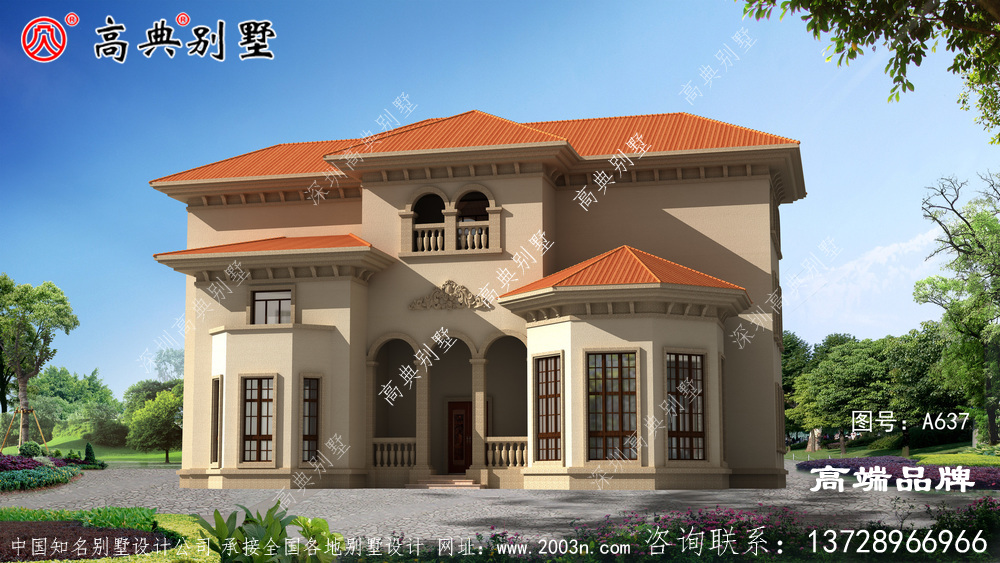 西班牙風格別墅設計圖紙