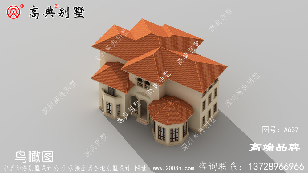 西班牙風格別墅設計圖紙