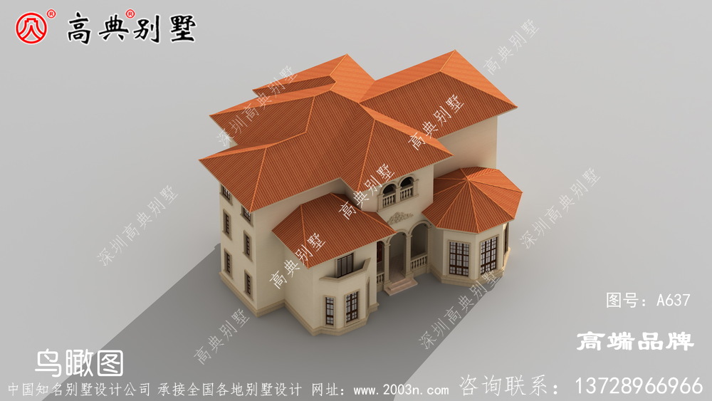 西班牙風格別墅設計圖紙