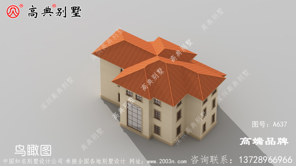 西班牙風格別墅設計圖紙