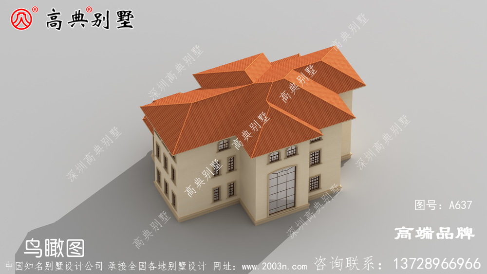 西班牙風格別墅設計圖紙