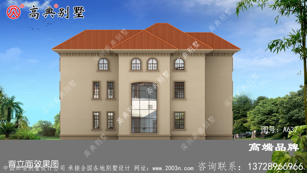 西班牙風格別墅設計圖紙