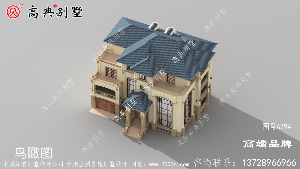 意大利風格四層豪華別墅設計圖