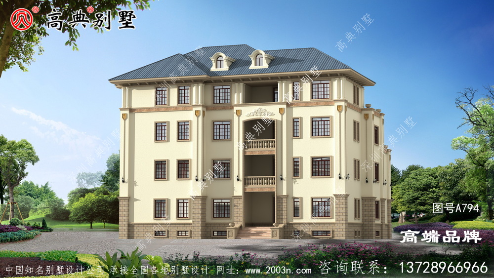 意大利風格四層豪華別墅設計圖