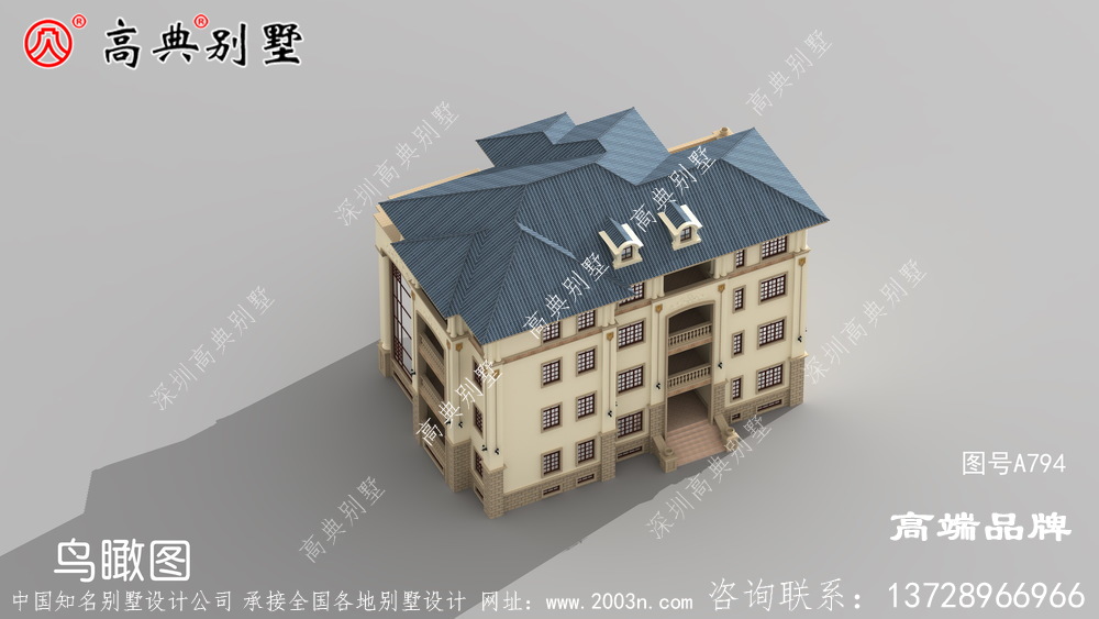 意大利風格四層豪華別墅設計圖