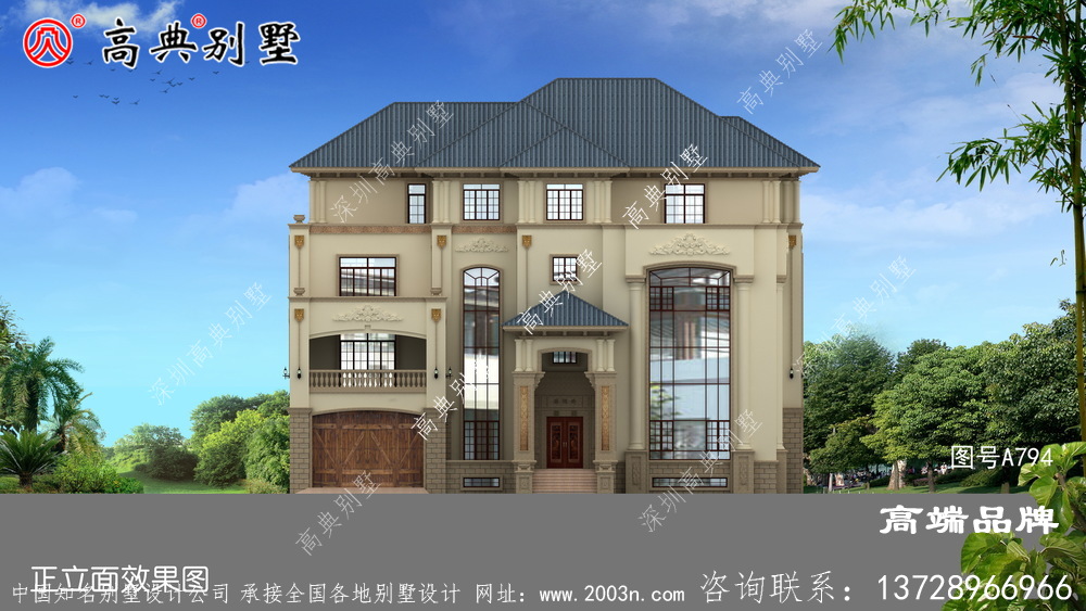 意大利風格四層豪華別墅設計圖