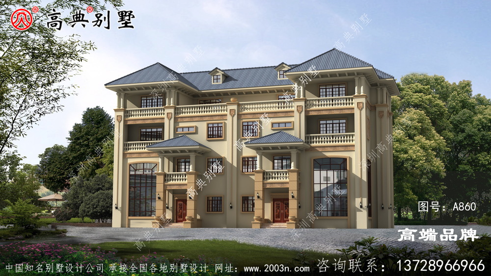 歐式風格雙拼別墅設計圖
