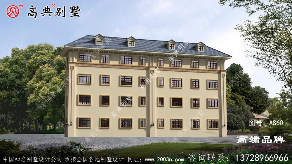 歐式風格雙拼別墅設計圖