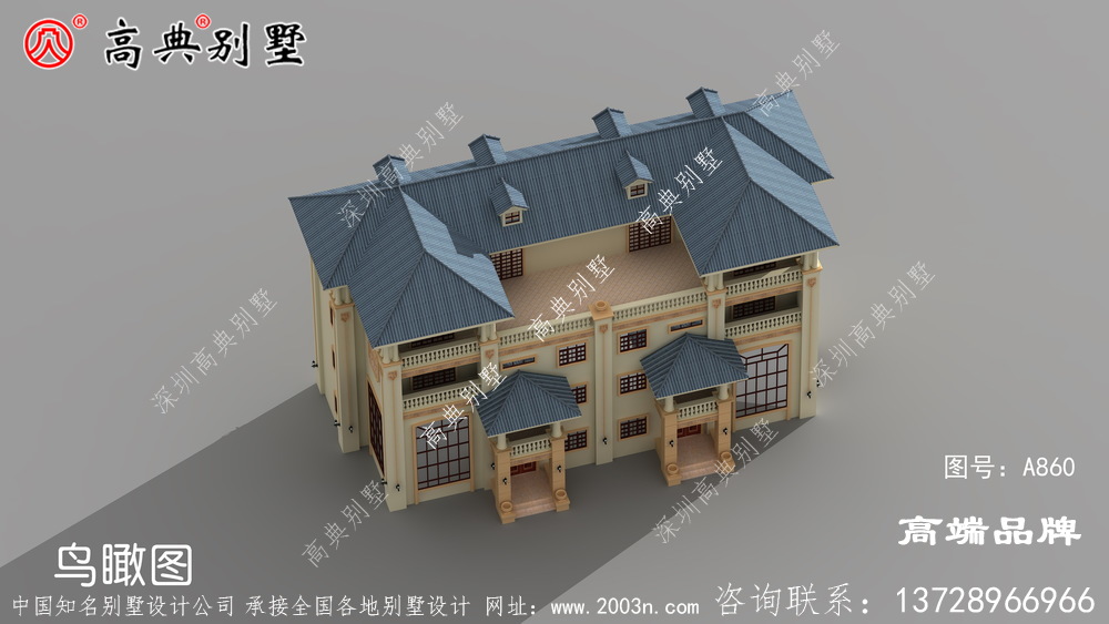 歐式風格雙拼別墅設計圖
