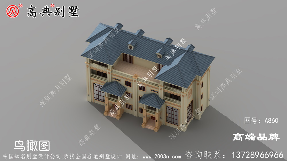 歐式風格雙拼別墅設計圖