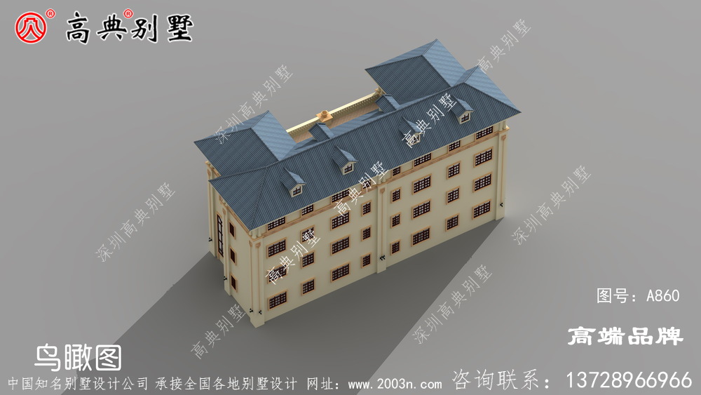歐式風格雙拼別墅設計圖