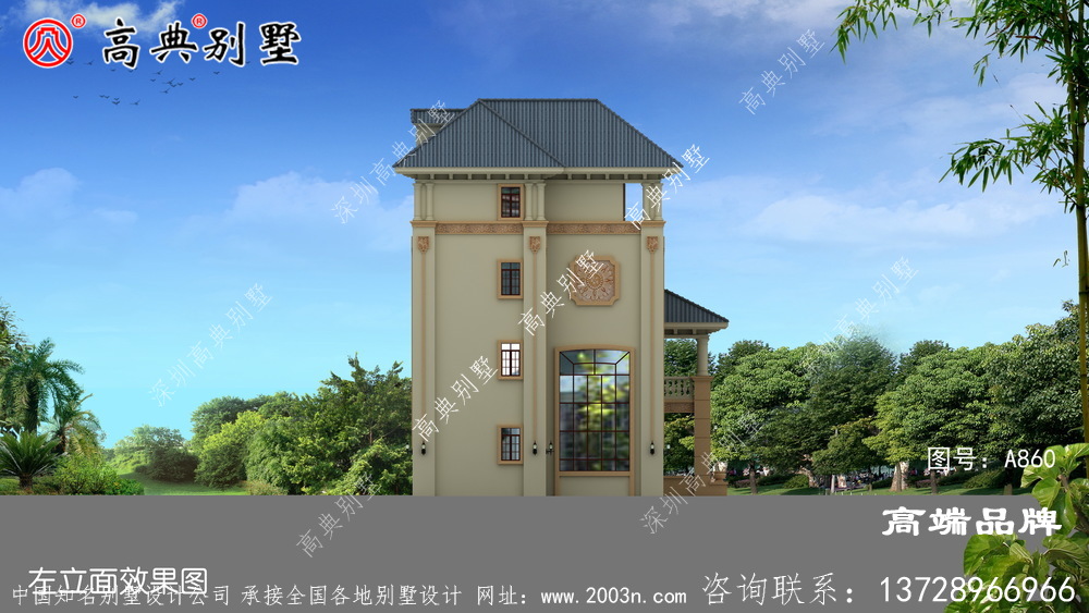 歐式風格雙拼別墅設計圖