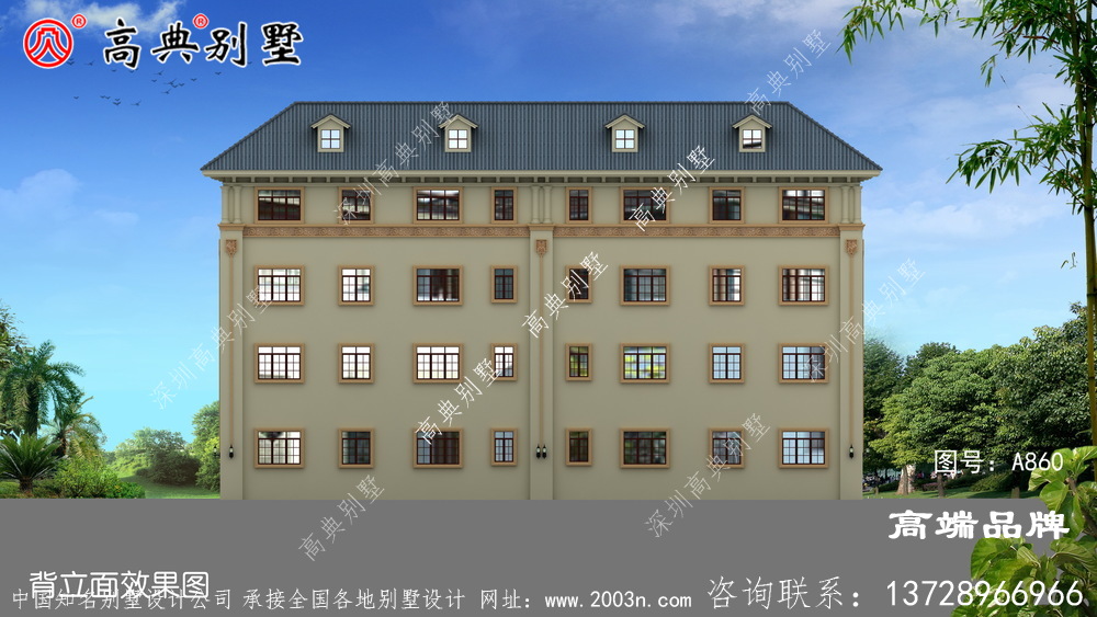 歐式風格雙拼別墅設計圖