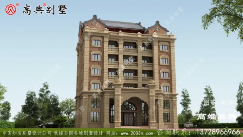 新農村中西合璧七層別墅設計