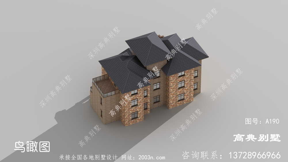 外觀時尚大方的歐式風(fēng)格三層別墅