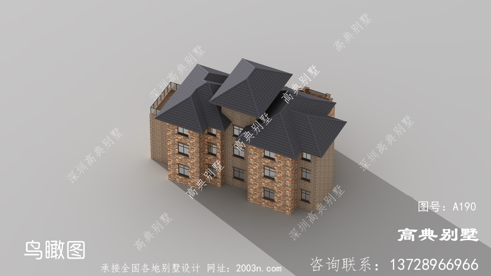 外觀時尚大方的歐式風(fēng)格三層別墅