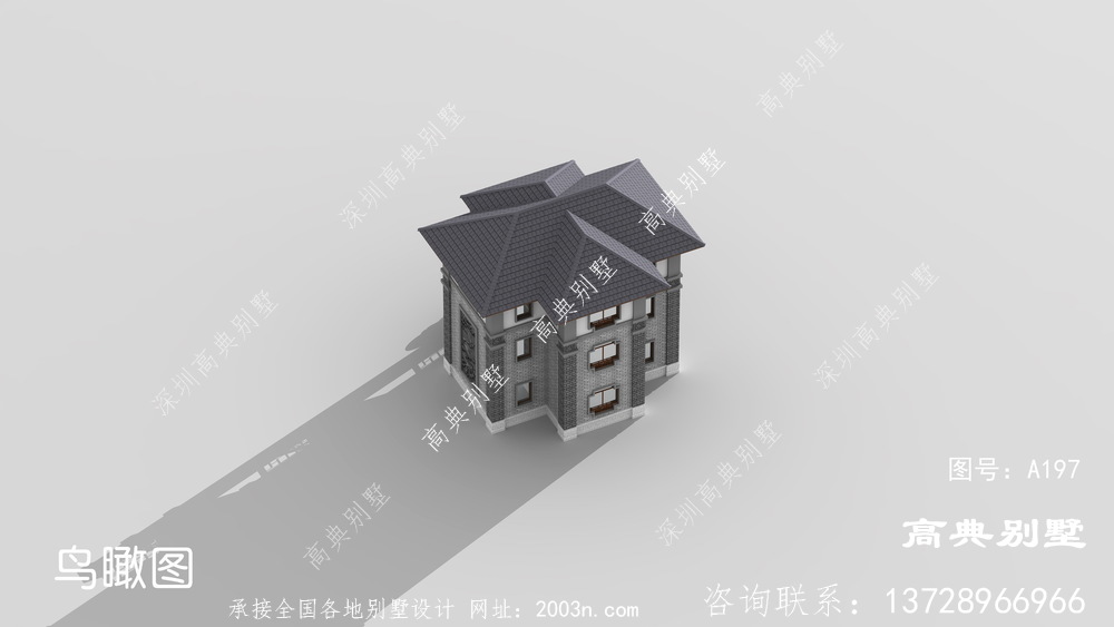 外觀設(shè)計(jì)清新靚麗的中式別墅