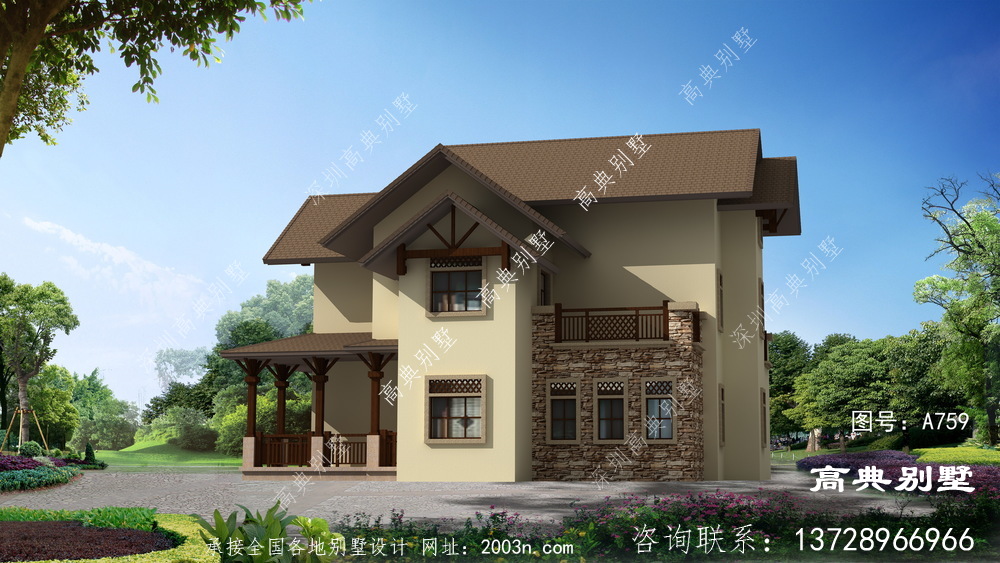 農村住宅三層別墅設計端莊耐用
