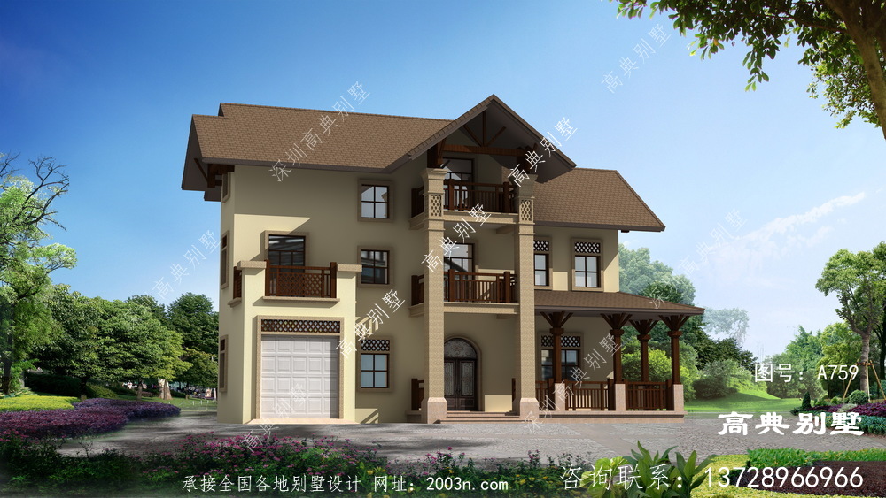 農村住宅三層別墅設計端莊耐用