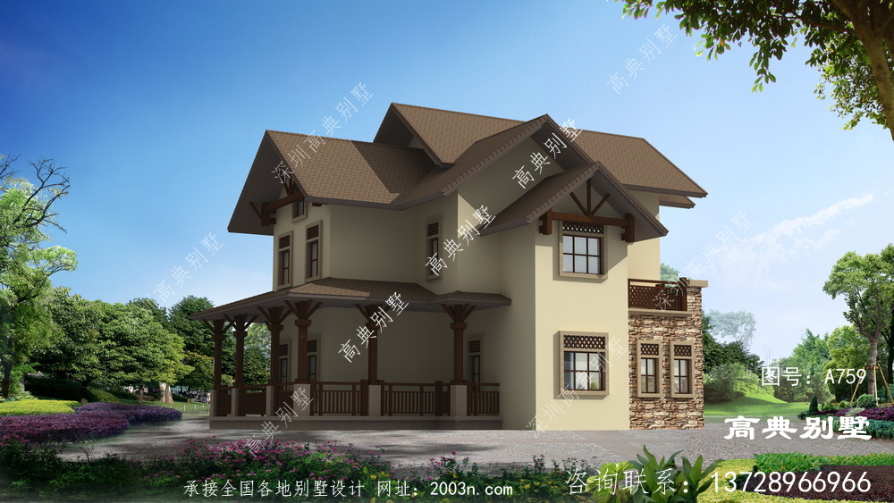 農村住宅三層別墅設計端莊耐用