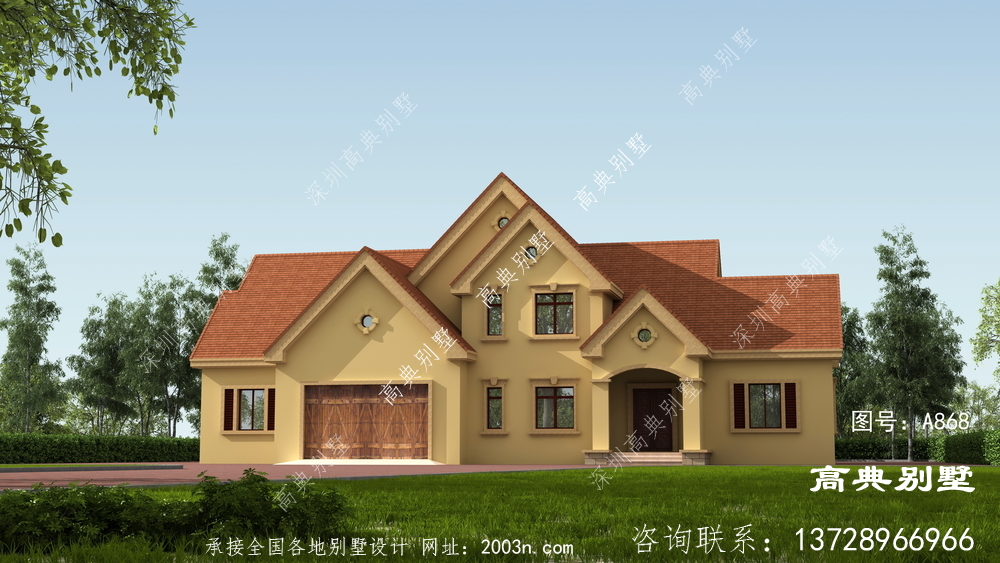 經典簡歐式一層別墅設計圖