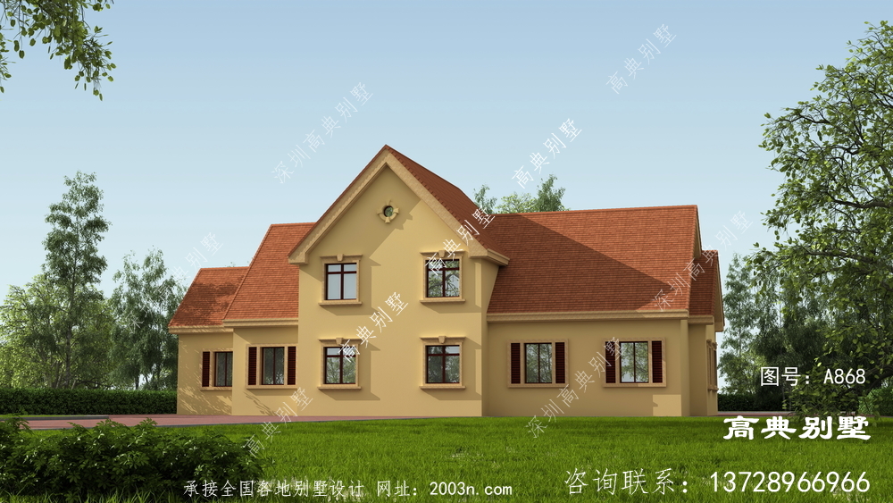 經典簡歐式一層別墅設計圖