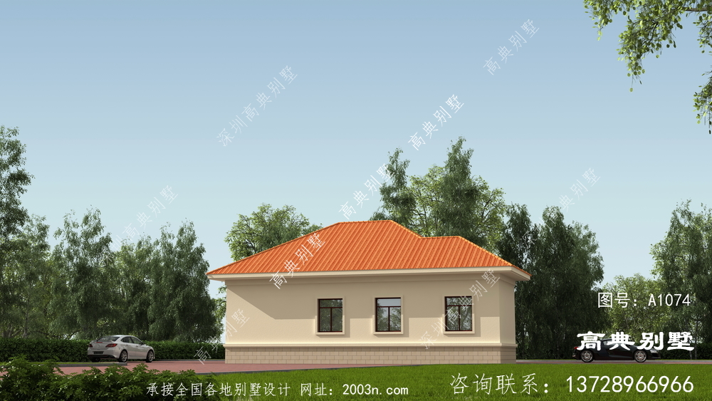 農村一層歐式風格別墅設計圖大全