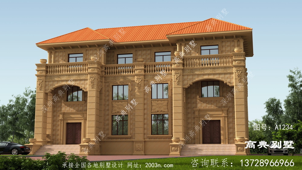 這樣建歐式雙拼三層別墅，奢華精致又布局合理