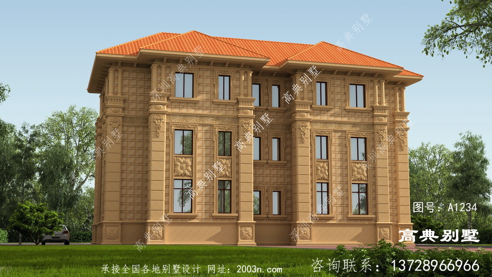 這樣建歐式雙拼三層別墅，奢華精致又布局合理