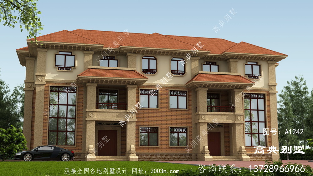 怎么建歐式風格三層雙拼別墅才好看？