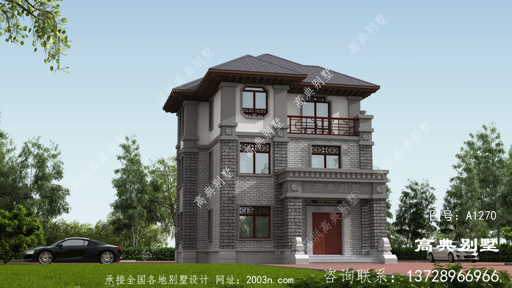 村里都建歐式，那么來棟不一樣的中式別墅吧