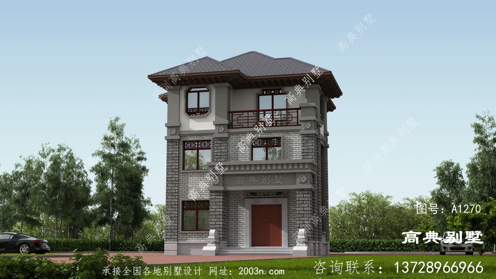 村里都建歐式，那么來棟不一樣的中式別墅吧